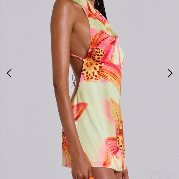 Brand new Jaded London Lucia Backless Mini Dress With Flower Detail - Picture 2 of 9